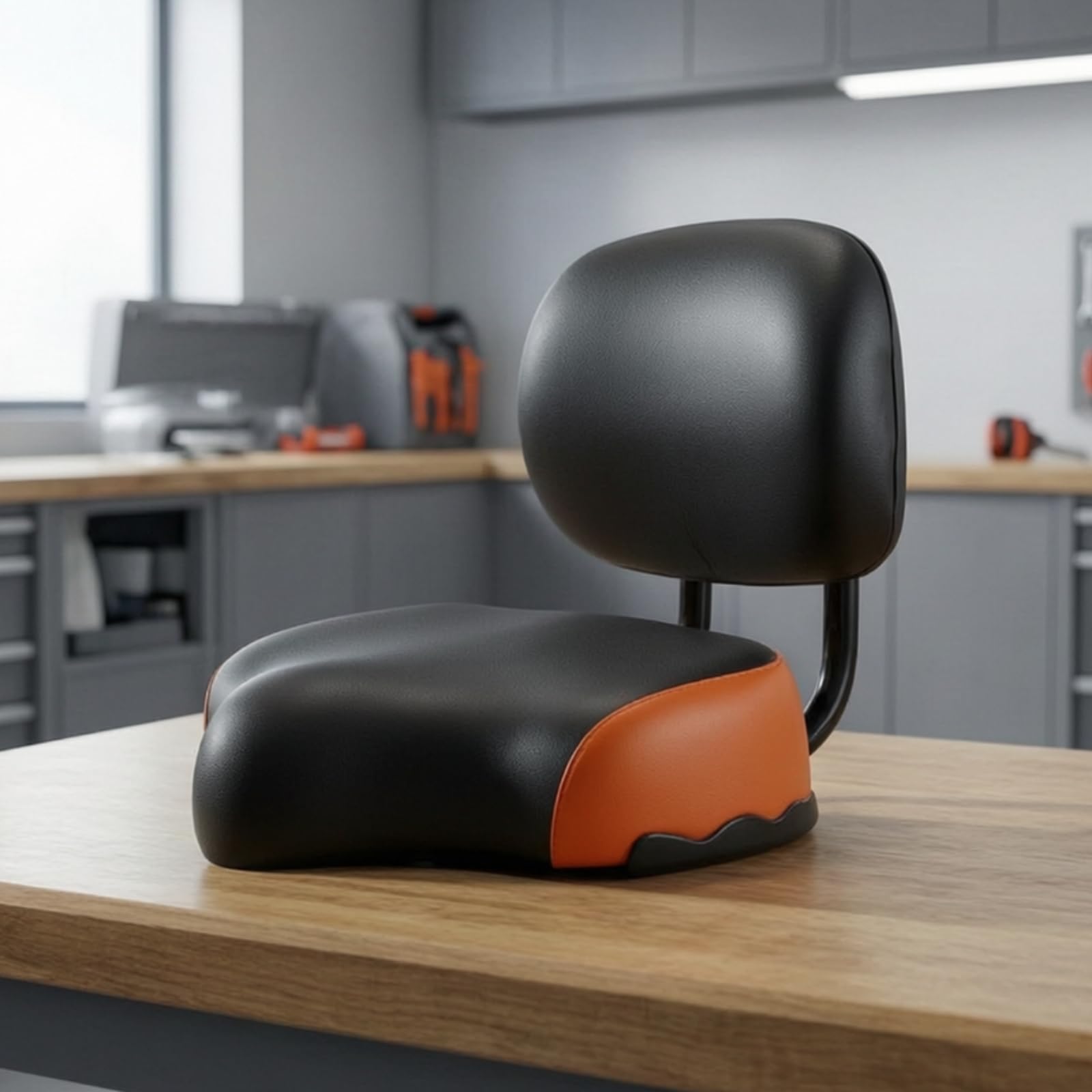 Selle Vélo avec Dossier, Noir, XS