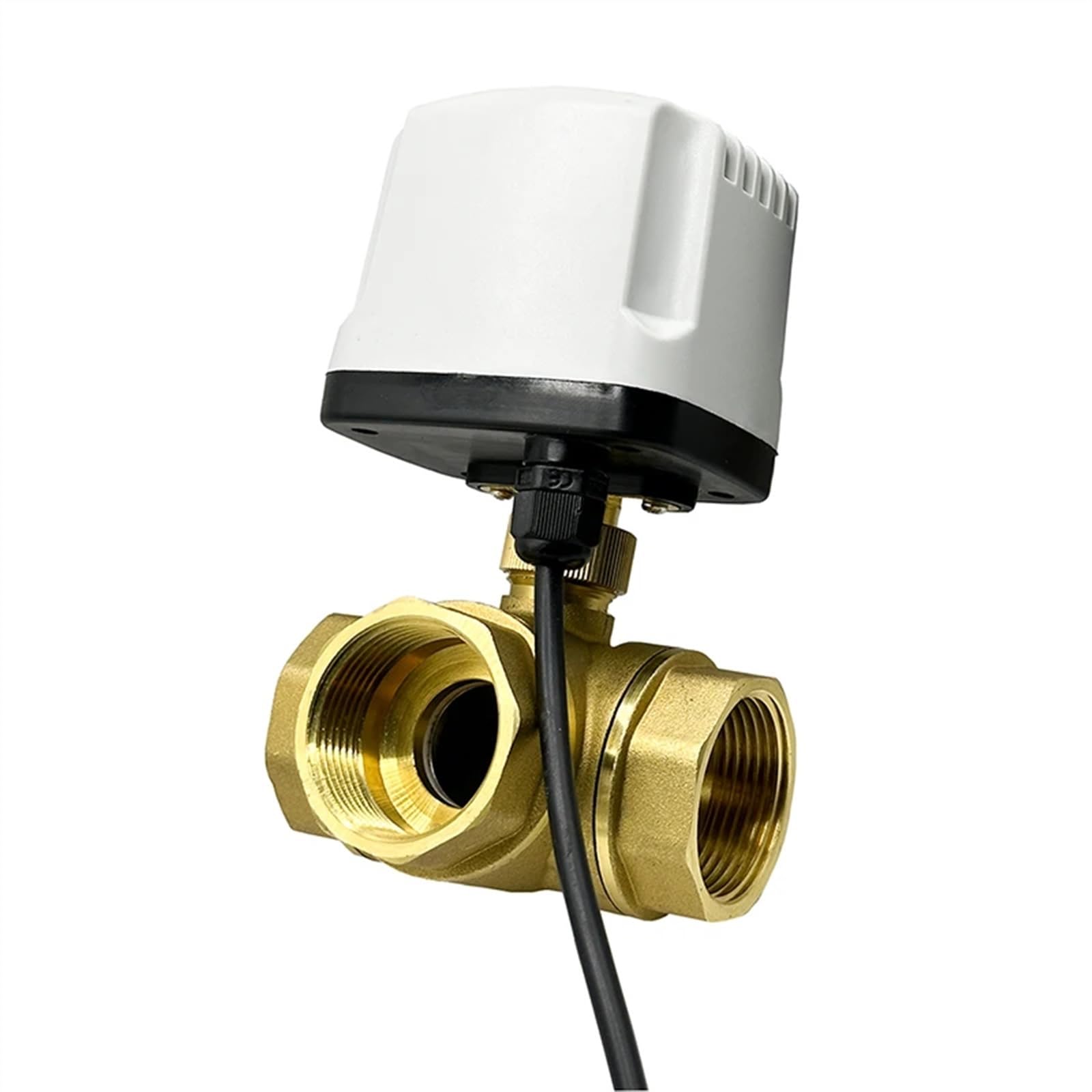1/2“ 3/4” 1“ 2 Pollici Valvola a Sfera motorizzata Impermeabile a 3 Vie a elettrica a in Ottone Controllo bidirezionale a Tre Linee(L TYPE-12VDC-CR03,2 inch)