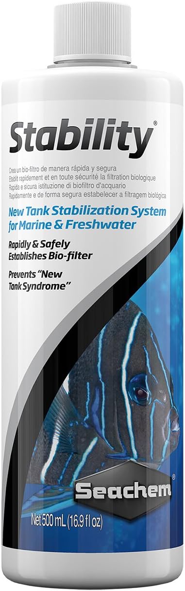 Seachem Stability Fish Tank Stabilizer – For Freshwater and Marine Aquariums, 16.9 Fl Oz (Pack of 1)