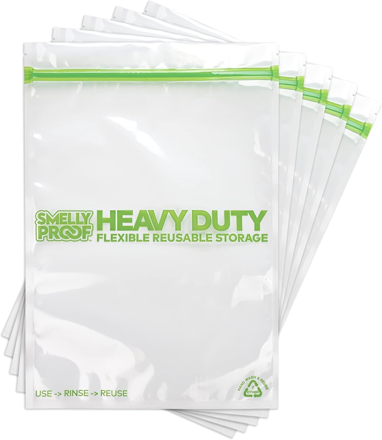 50pcs BULK DEAL, Reusable Extra HEAVY DUTY Bags Thick 5mil Reclosable Bags, BPA-Free, Washable Dishwasher-Safe, Made in USA Resealable Thick, FLAT Large Quart 10" x 8.5" - 50 pcs