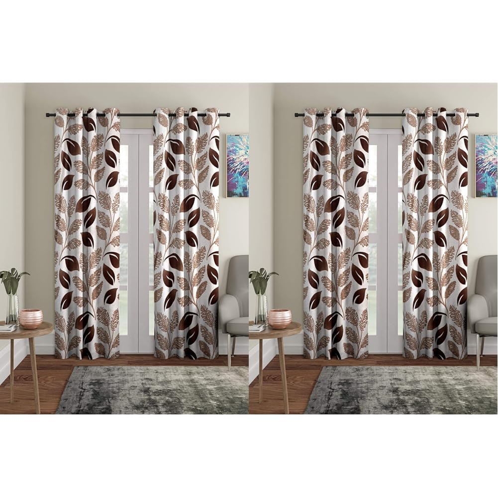 See full amazon price history chart for Cortina 2 Piece Floral Design Panel Eyelet Polyester Semi Sheer Door Curtains - 7 Feet, Brown (Pack of 2) Cortina 2 Piece Floral Design Panel Eyelet Polyester Semi Sheer Door Curtains - 7 Feet, Brown (Pack of 2) (B0D81BHQ67) Amazon Price History, Amazon Price Tracker