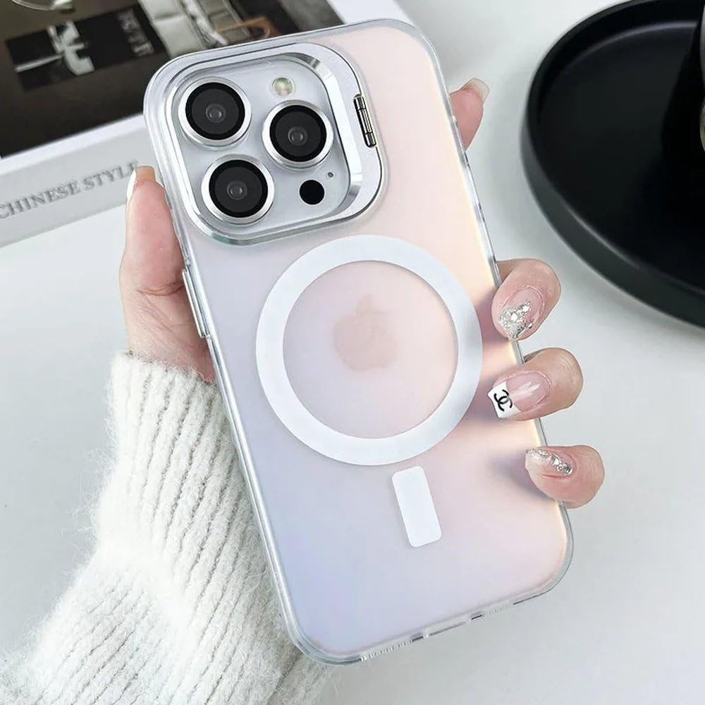 Coque magnétique iPhone 14 anti-rayure blanche réglant le problème de protection objectif