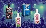 PACK AHORRO 4 LICOR TURBO, NARKOS, CHICLE MELON Y SANDIA sabores jovenes, refrescantes y rompedores,17%, botella 70 cl (sandia y melon) 1l (turbo y narkos)