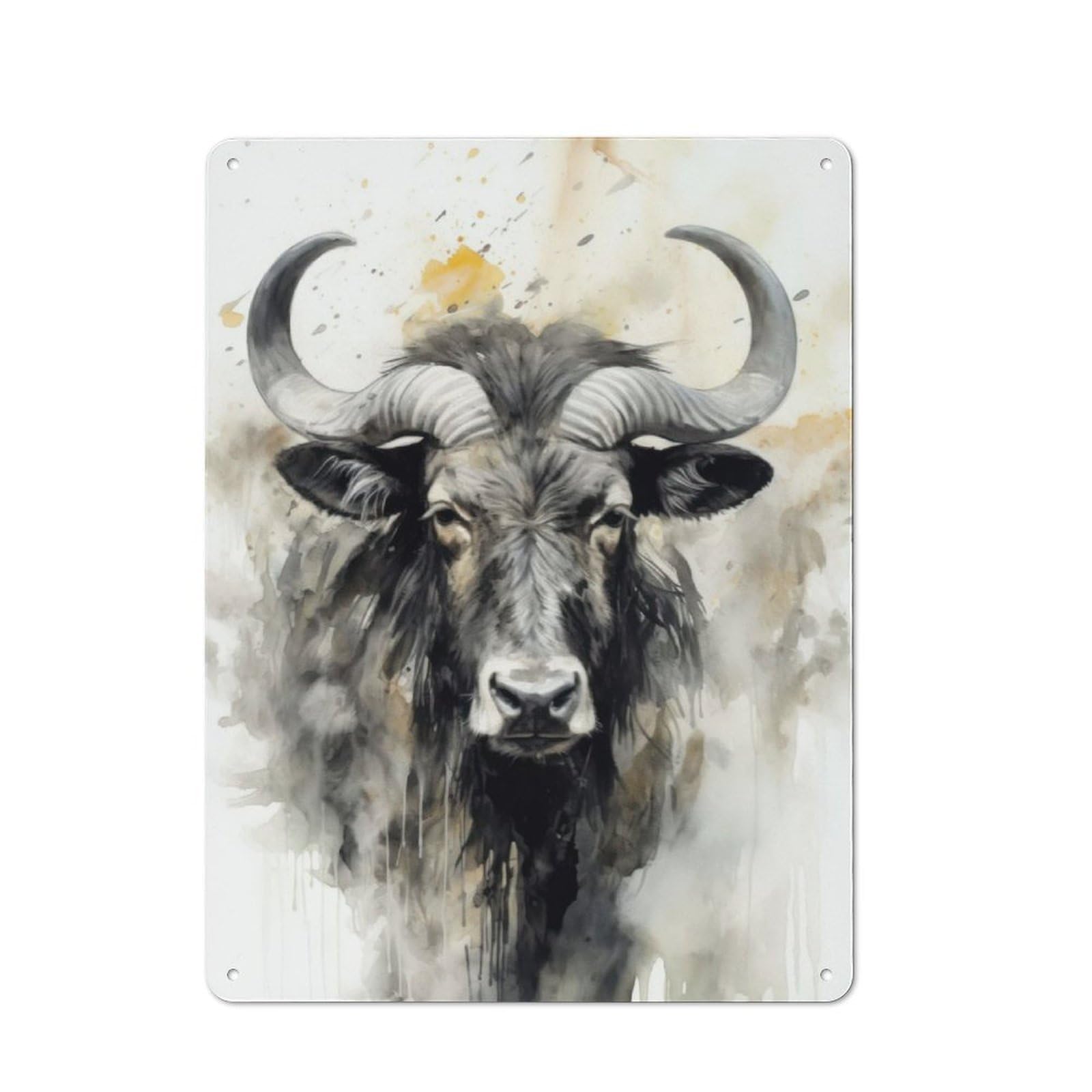 Junmoney Wildebeest Beauty Art Metal Sign 40X30cm With For Hallway Wall, Retro Decor, Suited To New Home Decorators