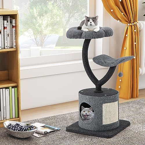 Árbol para gatos Tangkula interior 35 pulgadas 3 niveles miniatura 2