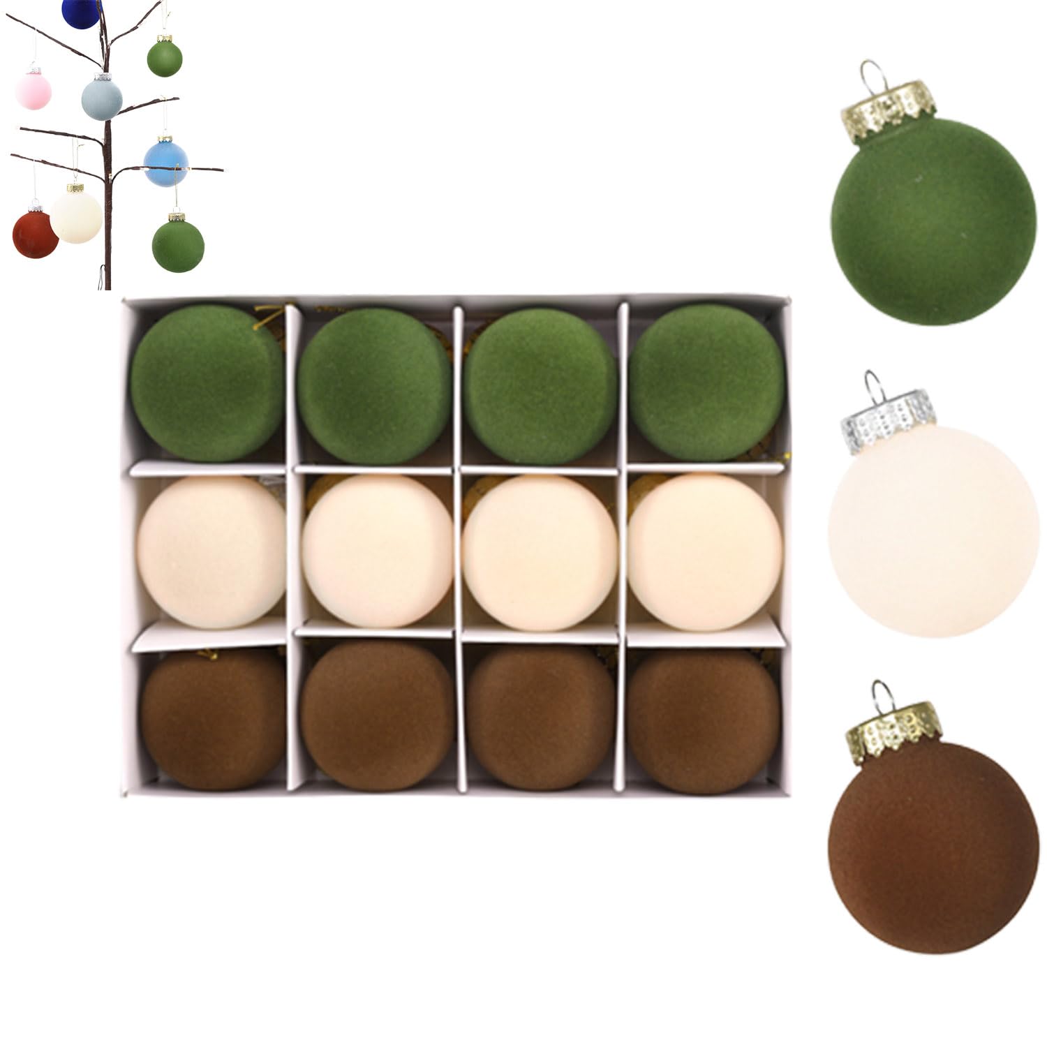 Boules d'ornements de Noël en velours pour raviver vos souvenirs d'enfance