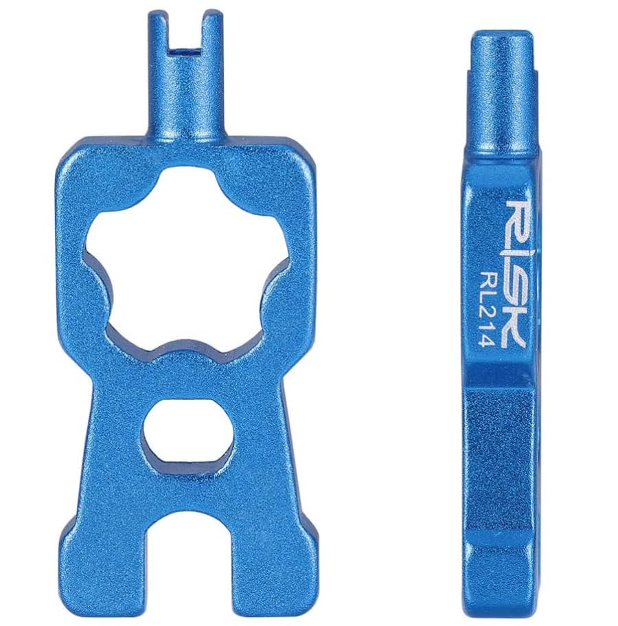 Herramienta para Válvula De Bicicleta, Llave para Quitar Valvula Schrader, Llave para Quitar Presta, Herramienta De Instalación De Válvula De Neumático, Pieza de neumático 4 en 1