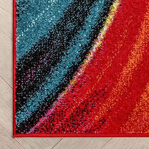 Tapete Aurora Multicolor 5'3" x 7'3" Geométrico miniatura 4