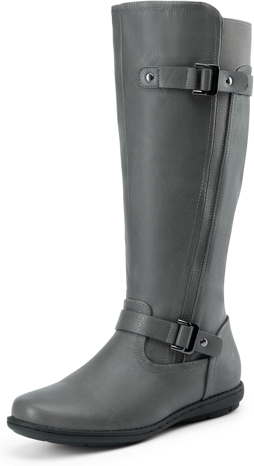 DREAM PAIRS Women's Wide Calf Knee High Boots, Fashion Faux Fur-Lined Winter Boots