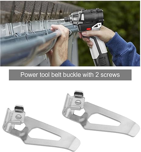 Miniatura 2 de eMagTech 2 ganchos de clip para cinturón compatibles con Milwaukee M12 12V Impact Driver Hammer Drill Herramientas eléctricas piezas de repuesto con