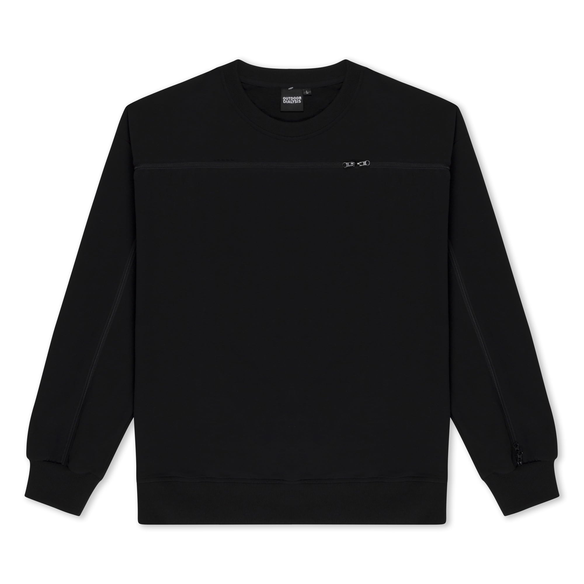 Sweatshirt für Dialyse, Chemotherapie und Infusion, vollständiger Zugang zu Brust und Arm, mit Reißverschluss, PICC-Linie, AV-Fistel