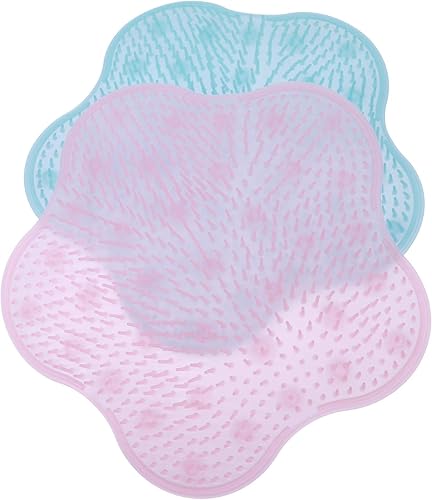 2 alfombrillas de ducha antideslizantes de DOITOOL con ventosa para ducha, alfombrillas de goma para bañera o ducha