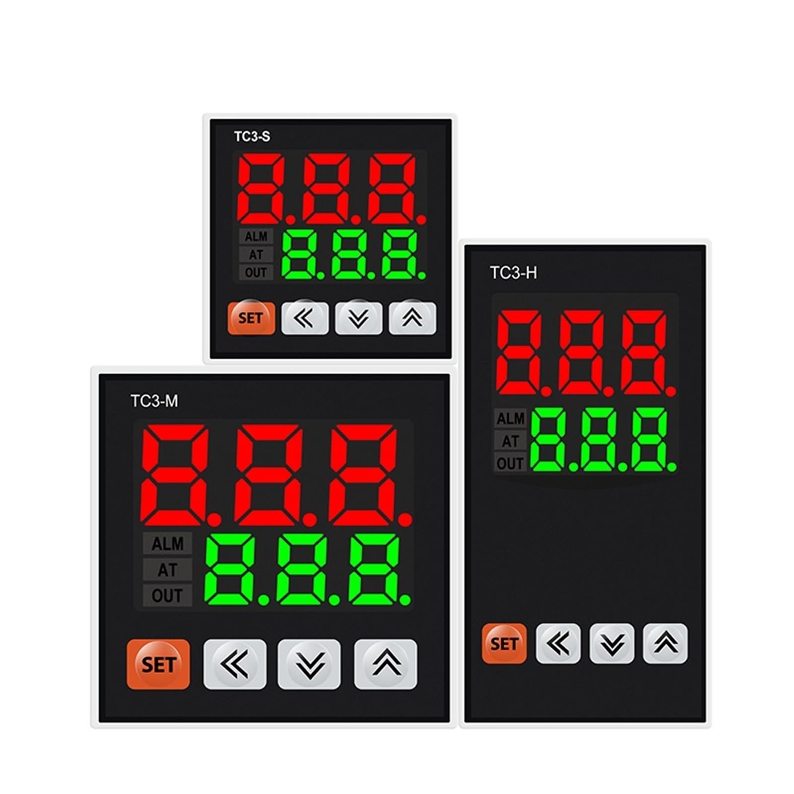 Controlador de temperatura termorregulador de 220 V CA, entrada PT100 KJ, TC3S, TC3H, TC3M, termostato digital PID for control de temperatura de 0 a 999 °C.