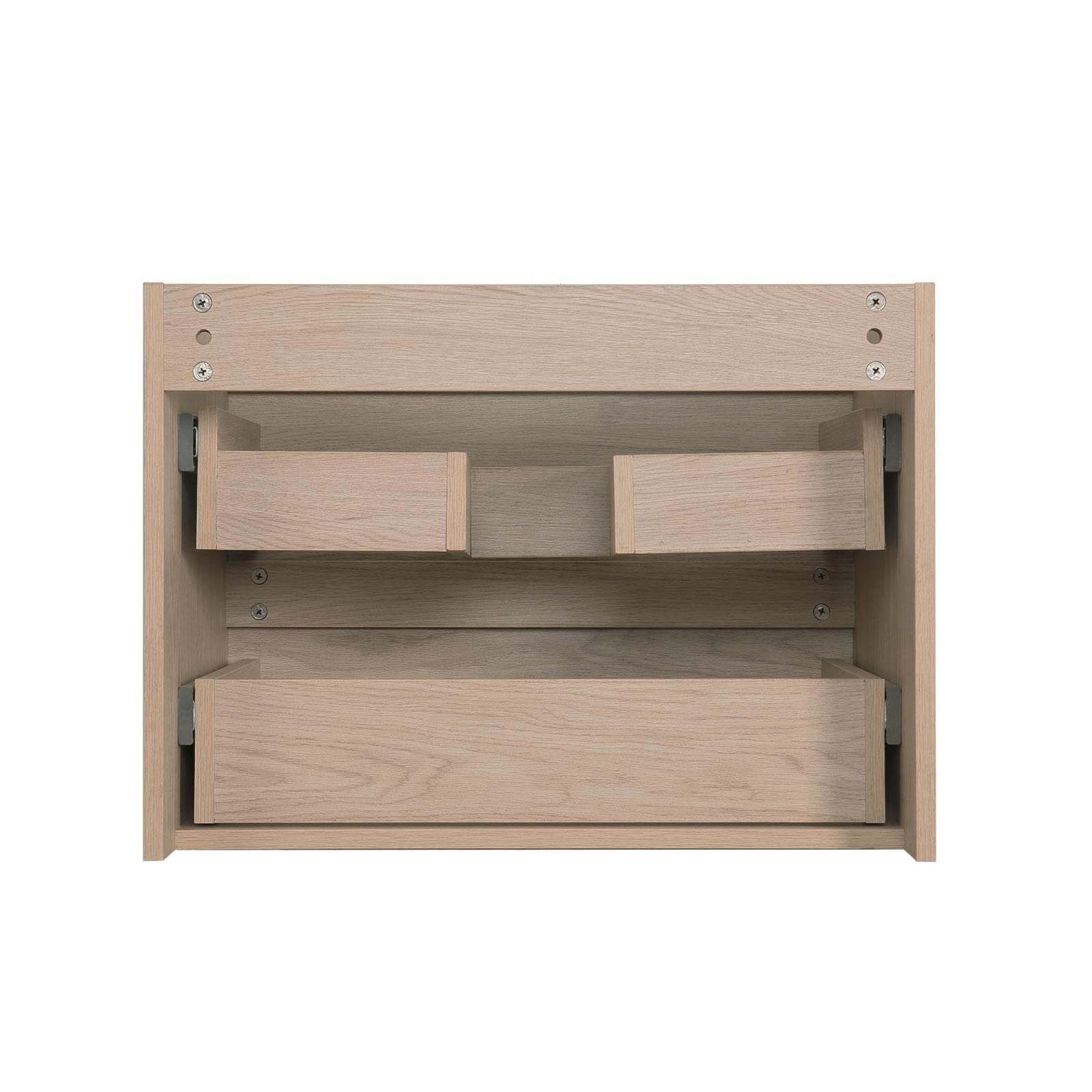MOB-IN Ensemble Meuble Simple Vasque 60cm avec Vasque et Colonne Sorrento Décor chêne