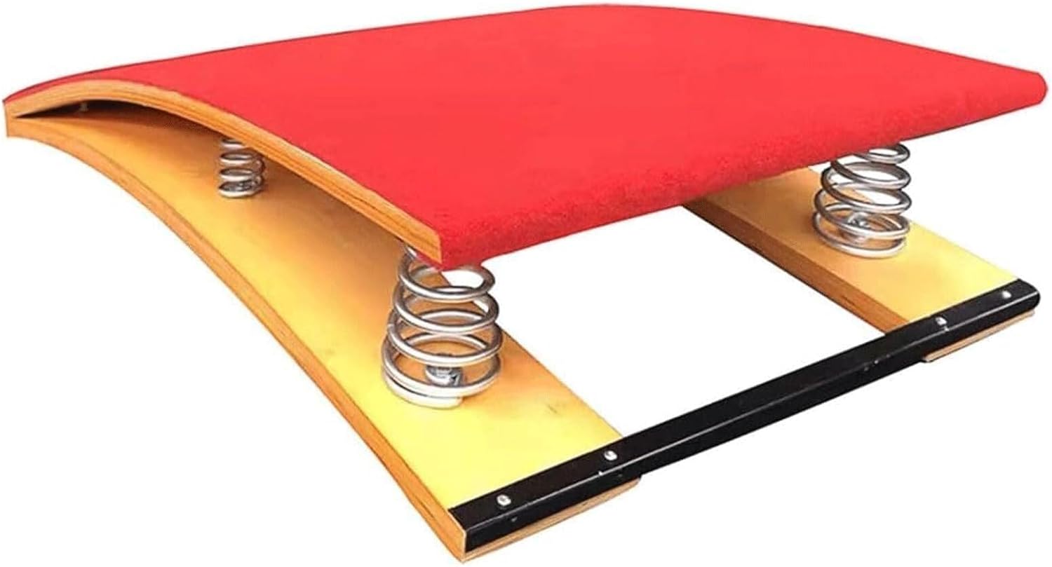 Heavy Duty Portable Curved Gymnastics with 4 Springs - High Load Capacity for Home & School Training, Ideal for Gymnastics, Cheerleading & Fitness