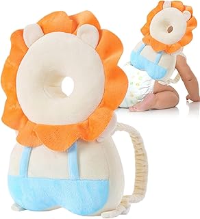 cabeça infantil | Bebê Mochila Forma Leão | Encosto cabeça infantil anti-queda, apoio cabeça para crianças, travesseiro proteção para as costas, evita lesões na cabeça Maxten