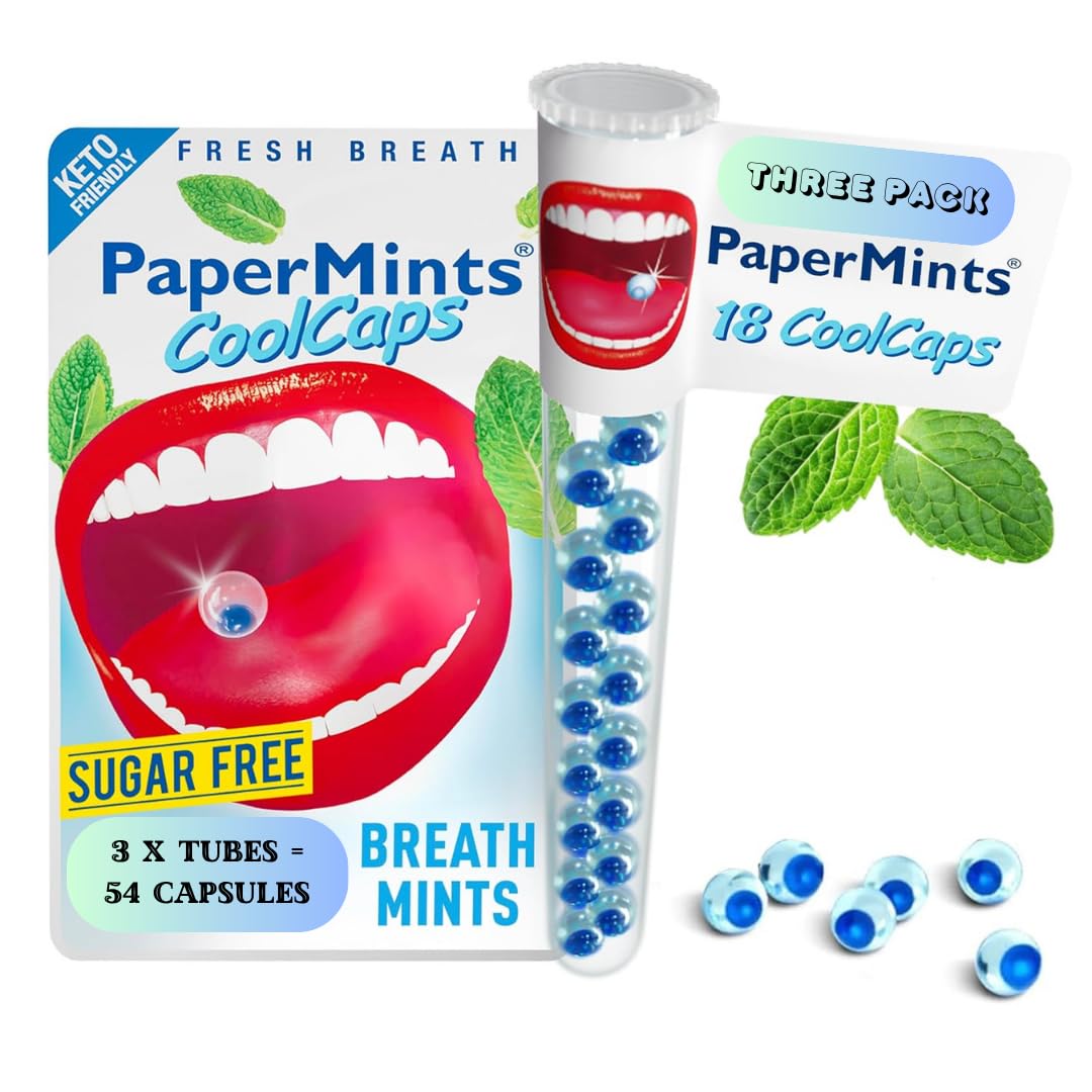 Goodbye halitosis with Cool PaperMints® Capsules - Breath Freshener Capsules x3