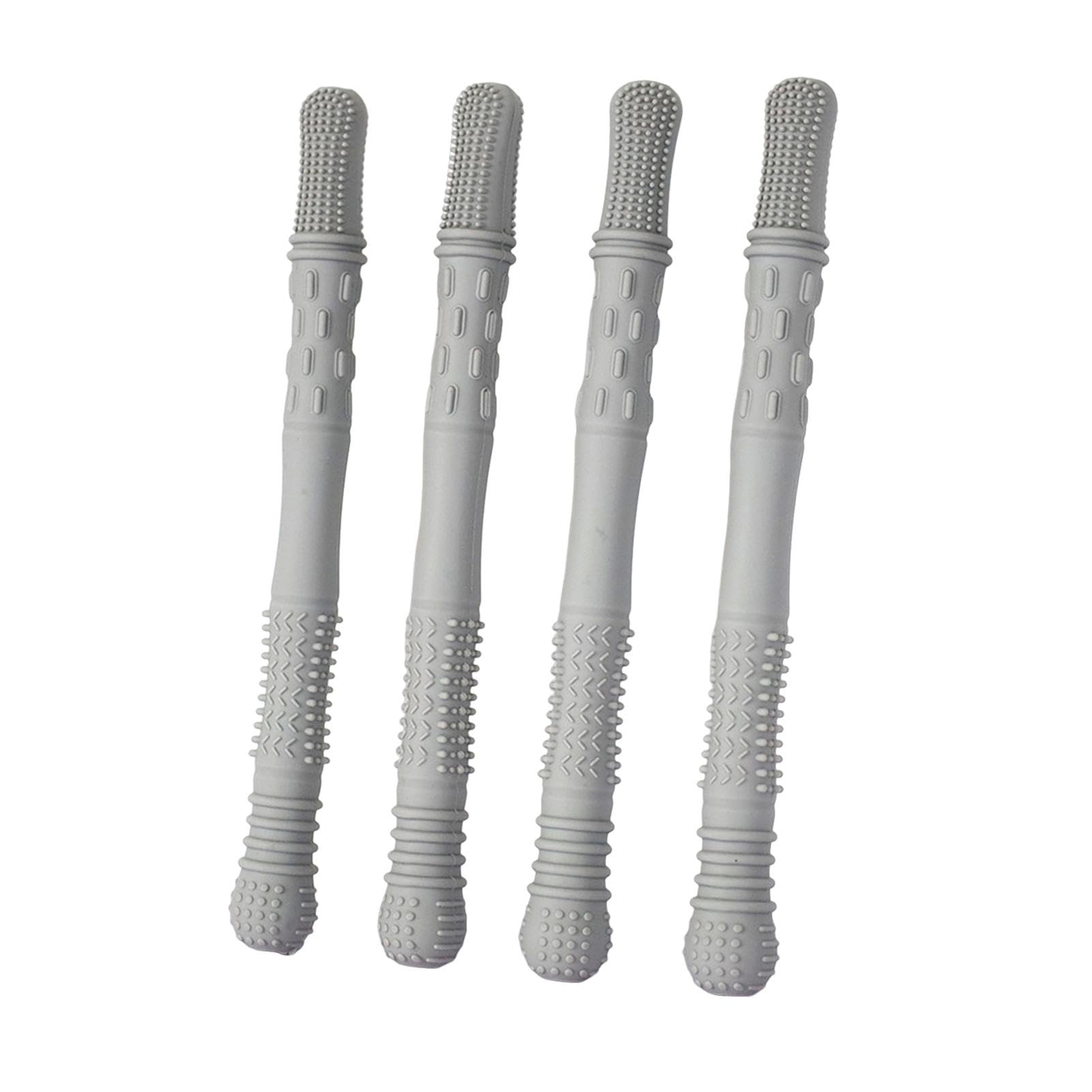 matumou 4Pcs Silicone Food Grade Free Reusable Stress Relief Sensory Oral Motor Chewable Toy for Special Needs Chewers