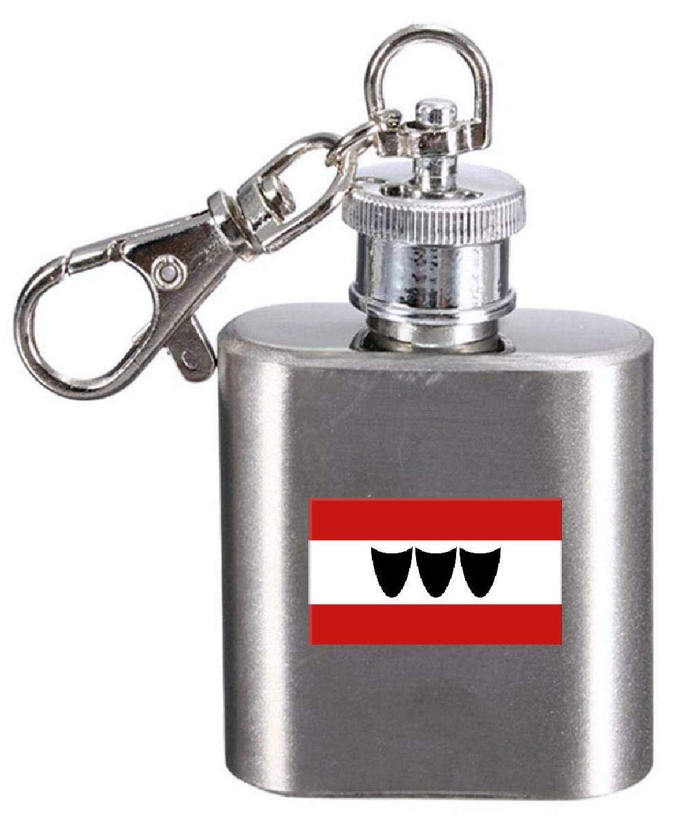 Flasque porte-clés drapeau République Tchèque Trebic City en acier inoxydable