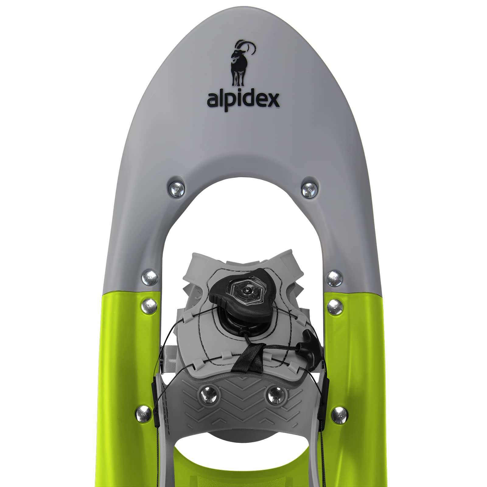 ALPIDEX Schneeschuhe mit Stöcke 25 oder 29 Inch Schnellverschluss Bindung Schuhgröße 38 - 46 bis 140 kg Steighilfe Tragetasche Teleskopstöcke, Farbe:lime green, Größe:29 Inch