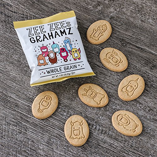 Zee Zees Variety Pack Grahamz, Birthday Cake, Strawberry, Original, 1 Oz, 24 Pack, Nut Free, Whole Grain, Vegan, School Safe, On-The-Go #TOP2