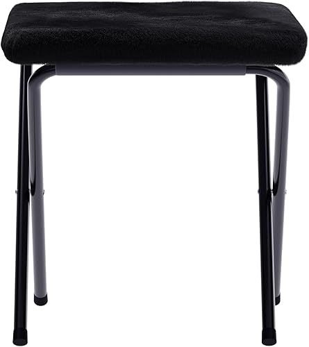 Miniatura 12 de Flash Furniture Eleanor - Silla portátil doble platillo con 2 otomanas, marcos de acero plegables, para dormitorio o dormitorio, 56 pulgadas, piel