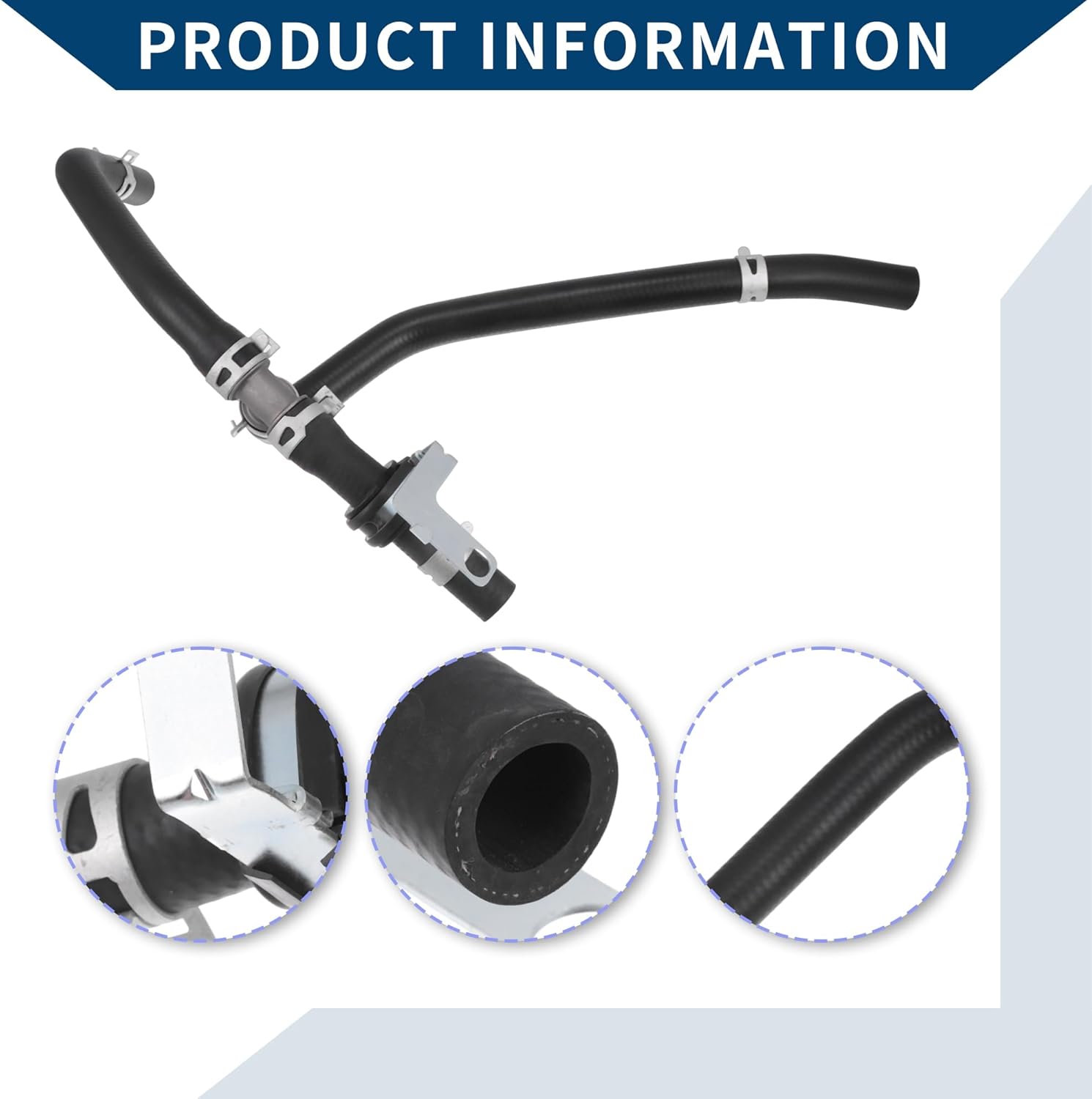 No.4596755AE/55038120AA HVAC Heater Hose Assembly for Dodge Magnum 2005-2008 2.7L 3.5 / Inner Heater Water Return Hose/Durable Metal / 1 Pcs Black