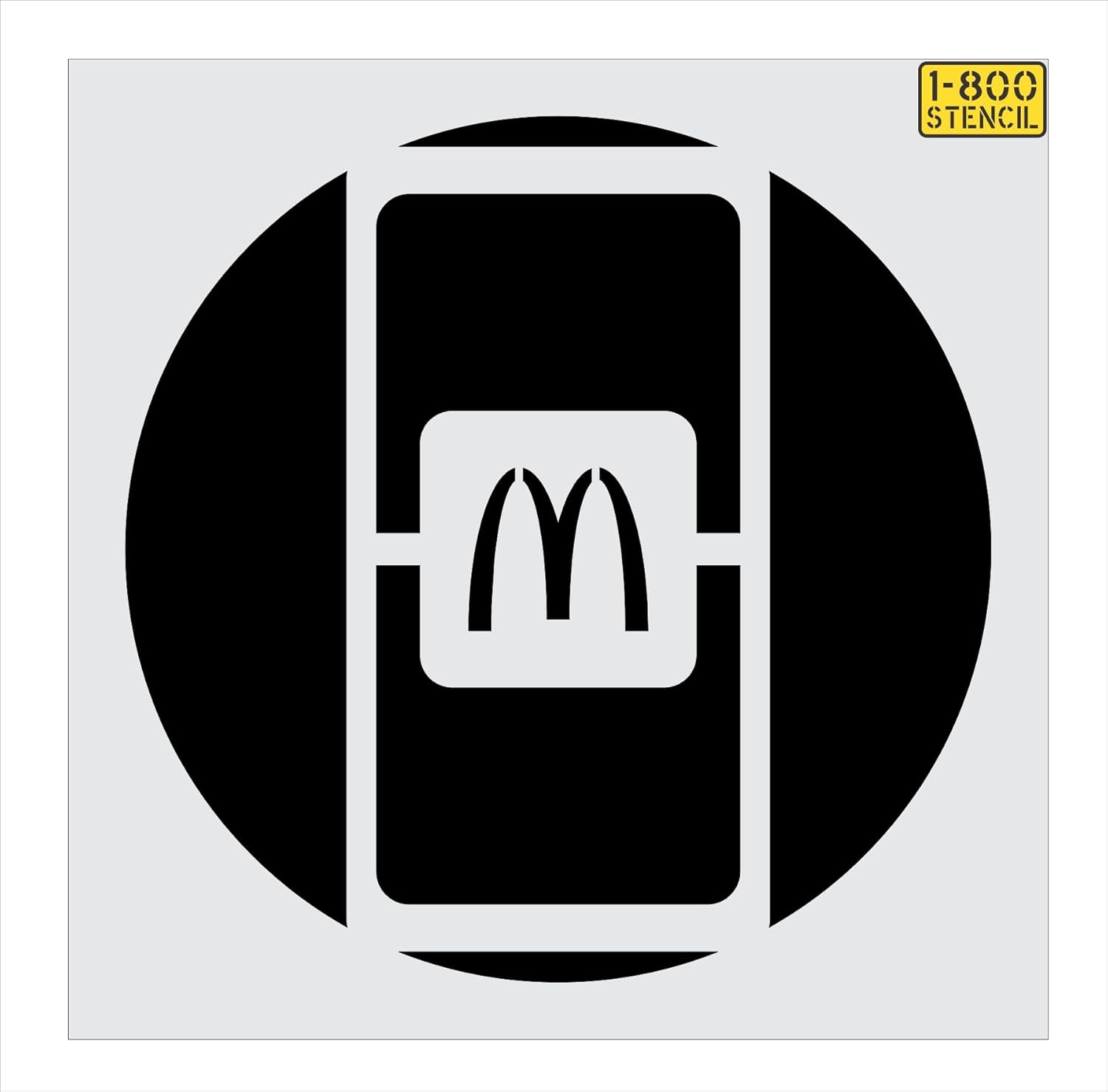 53" McDonalds Mobile Pickup Stencil - 1/16" (.063") Light-Duty LDPE