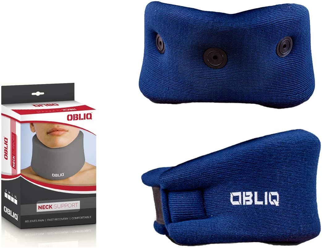 obliq Soft Cervical Collar Adjustable Neck Brace With Extra Support Relieves Pain & Pressure in Spine X-Large(4.5-6.0 Inches)