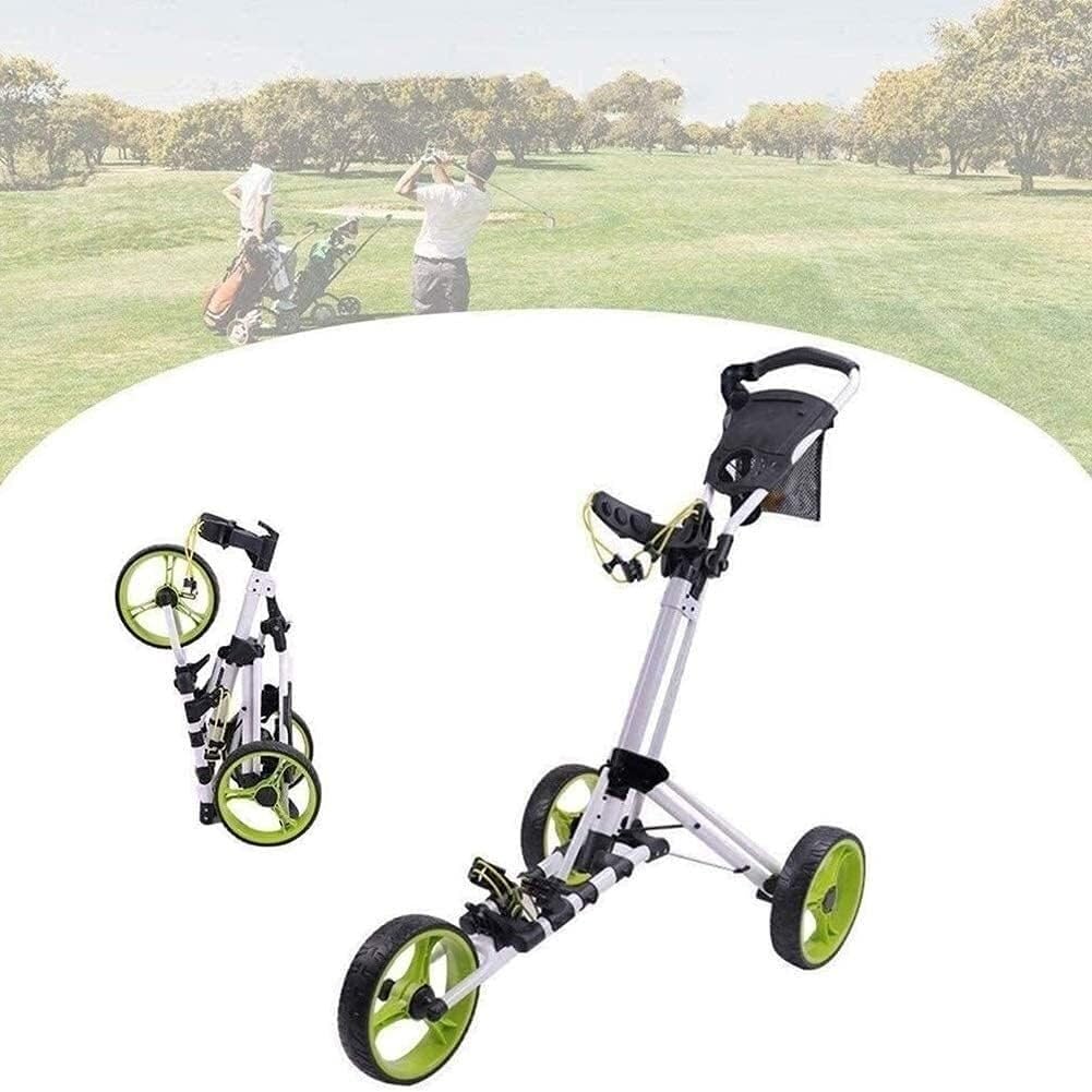 Carrello da Golf Carrello da Golf Carrello da Golf Carrello da Golf Pieghevole Carrello da Golf Pieghevole a 3 Ruote Carrello da Golf con Angolo di Impugnatura Regolabile, Scorecard