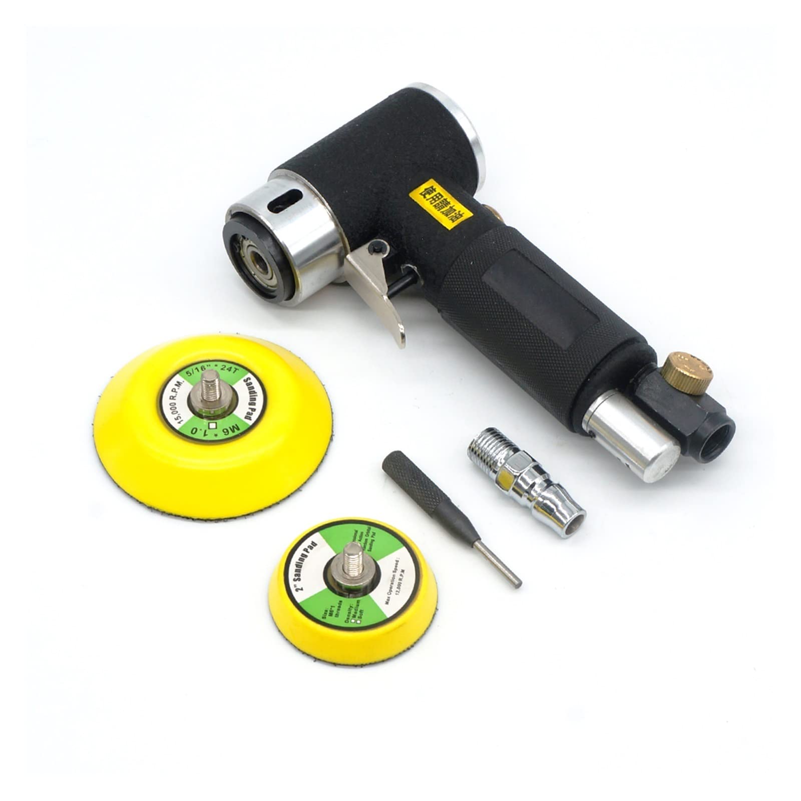 LNHHG Mini Air Sander Polisher Pneumatic 90 Degree Orbital Sanders Powered Tool With 2inch 3inch Pad(22mm-1)