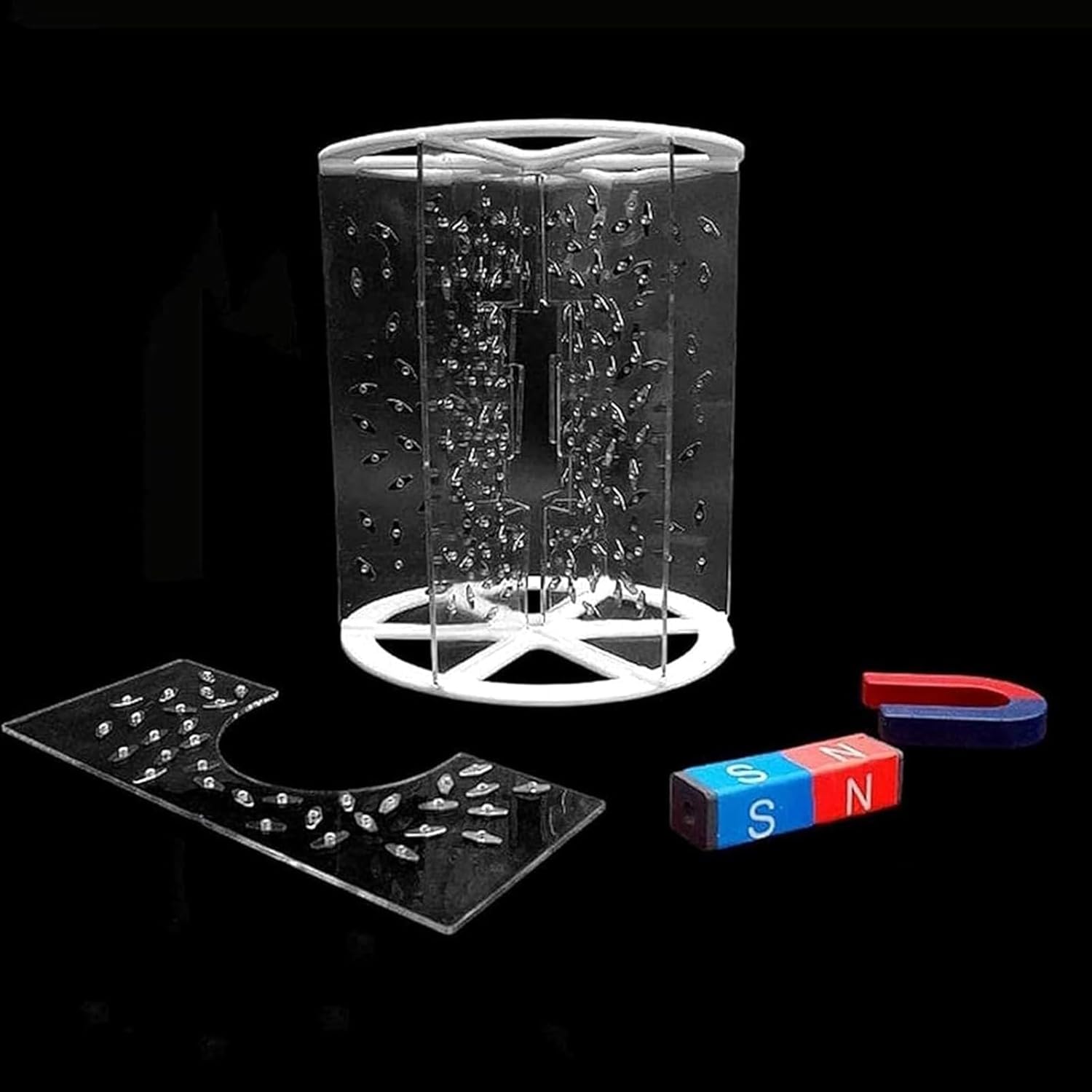 3D Magnetic Field Line Demonstrator Set - Electromagnetic Experiment Kit for Physics Education, Magnetic Force Visualization Tool for Teaching and Learning
