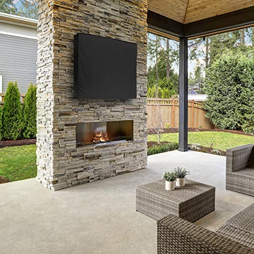 Mount Factory Outdoor Tv Cover - 42" Model For 40" - 43" Flat Screens - Slim Fit - Weatherproof Weather Dust Resistant Television Protector - Black #TOP6