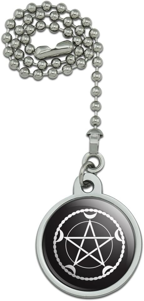 GRAPHICS & MORE Pentacle Pentagram Moon Goddess Wiccan Witch Nature Ceiling Fan and Light Pull Chain