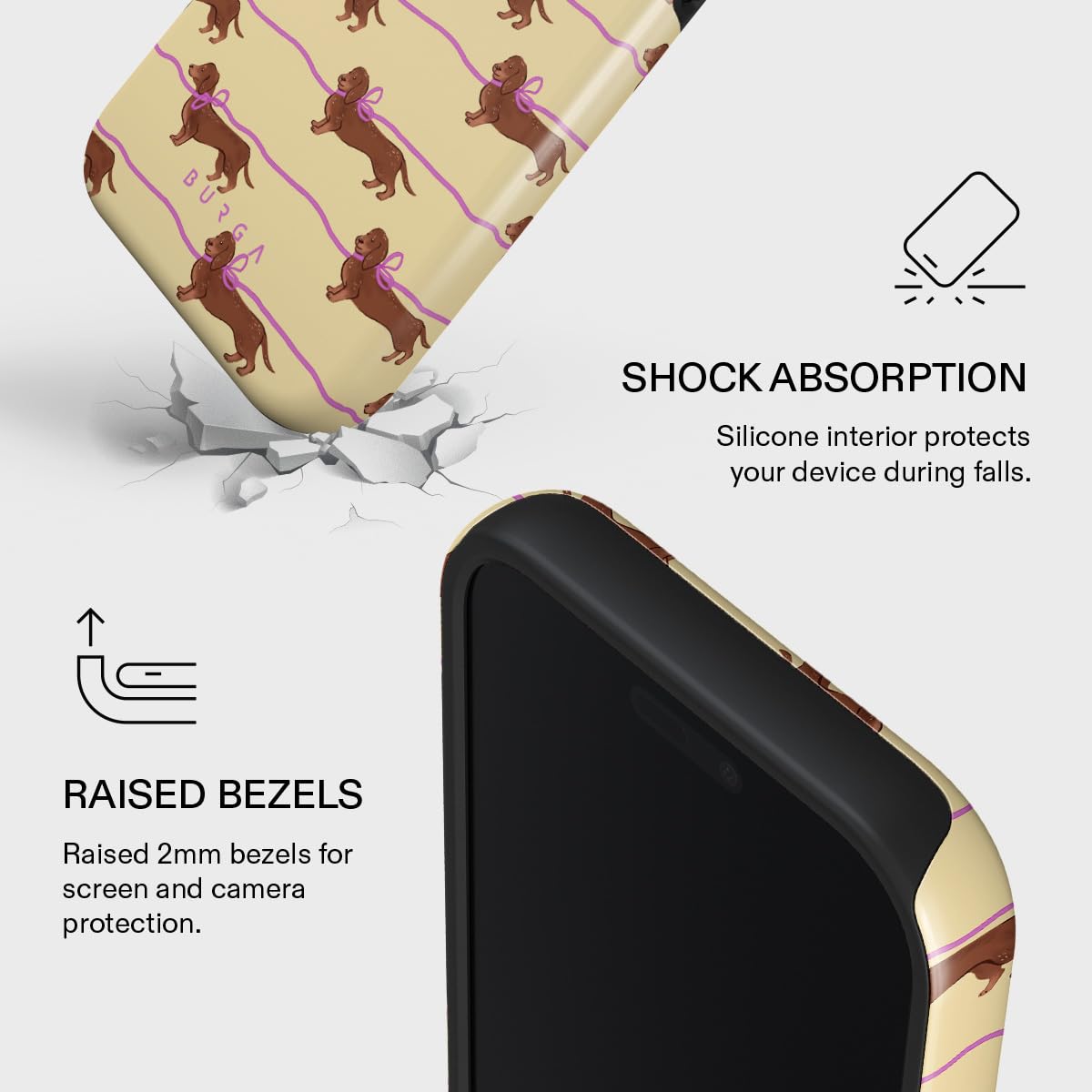 BURGA Capa de telefone para iPhone 17 Pro - bonita, moderna