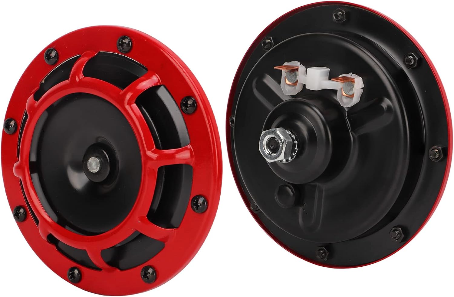 12V 115dB Electric Dual Car Horn Kit – Super Horn with Steel Alloy Housing, Powder Coating, Universal Fit for Trucks, RVs, Motorcycles, UTVs & ATVs