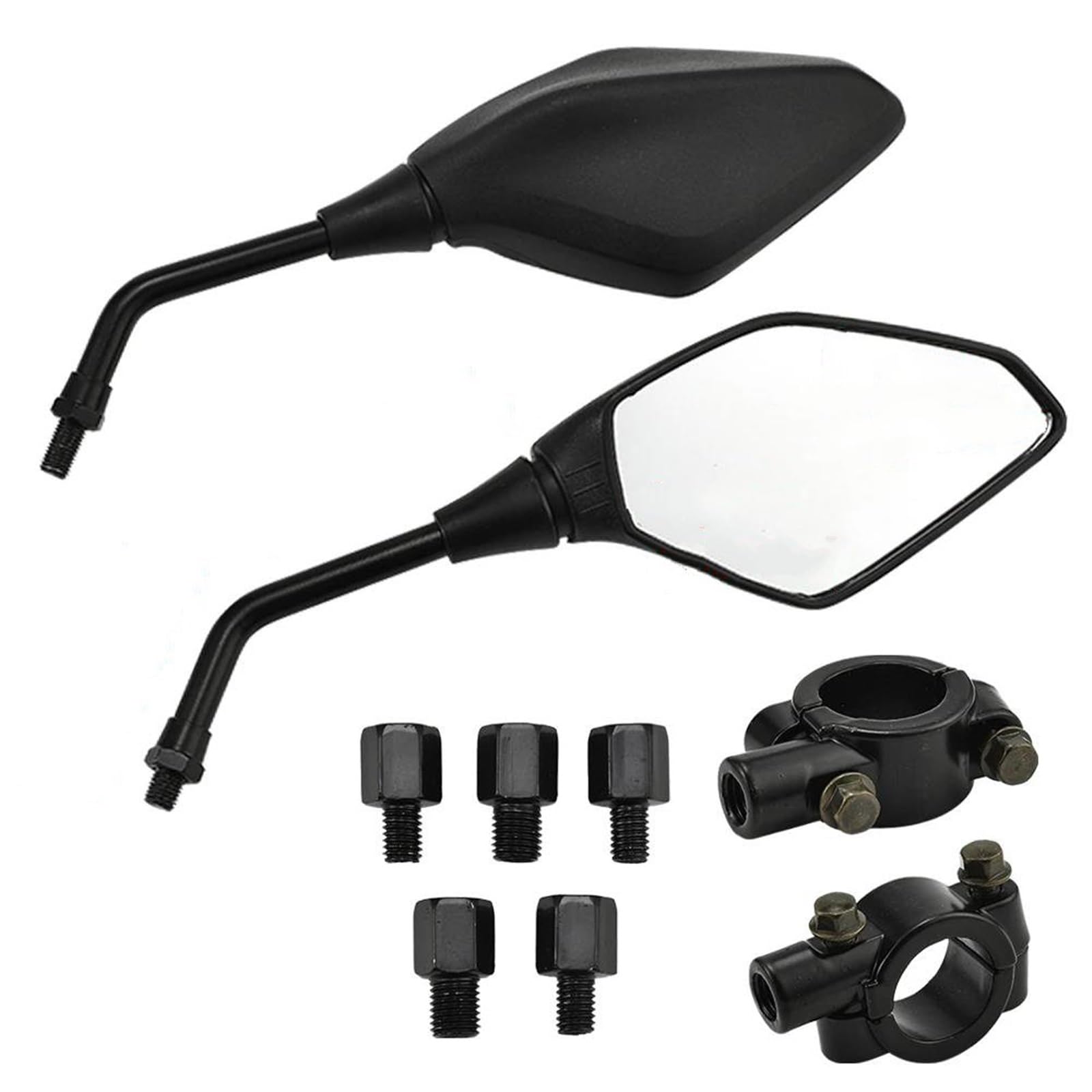 Accesorios Motocicleta 1 Par De Espejos Laterales para Motocicleta Espejos Retrovisores Accesorios para Motocicleta Piezas Universales para Patinete Eléctrico Espejo del Extremo Manillar Moto
