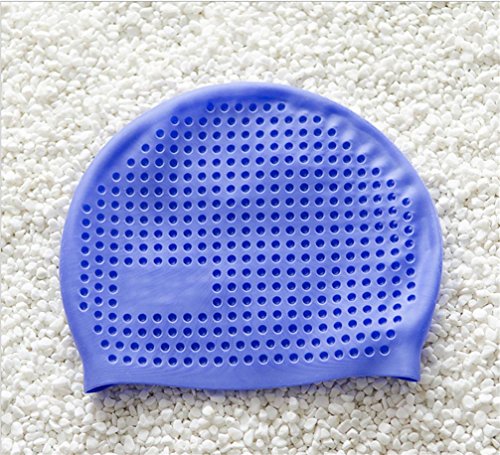 Capuchon de bain imperméable HL protection cheveux étanche piscine bleu profond
