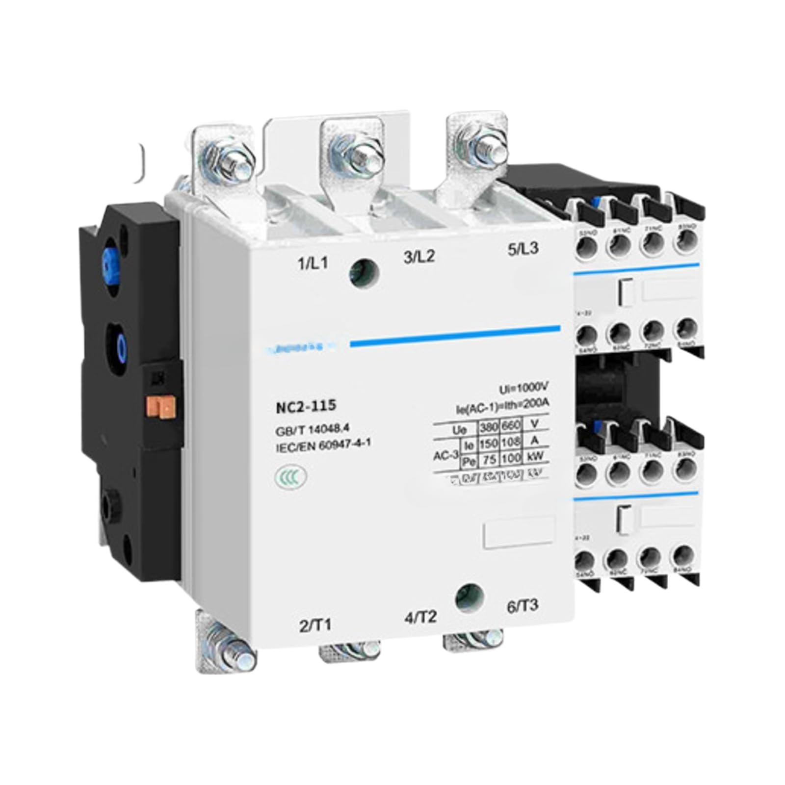 Contacteur ca NC2-115 CHINT 380V pour commande de moteur triphasé industriel