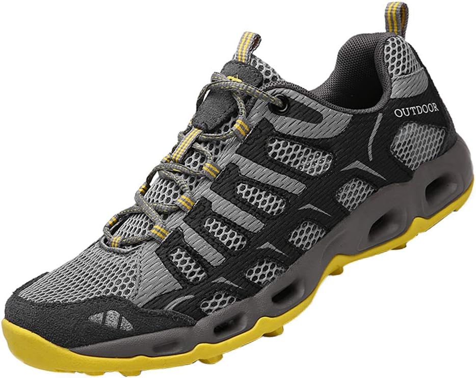 Dabbqis Hiking Shoes for Men Trail Running Sneakers Lightweight Athletic Trekking Boots Breathable Water Shoes