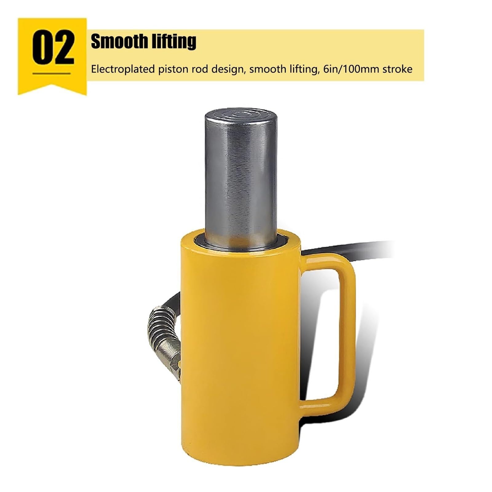 Podnośnik z pompką ręczną, podnośnik hydrauliczny, podnośnik hydrauliczny, skok 150 mm/6 cali, stal i inne branże