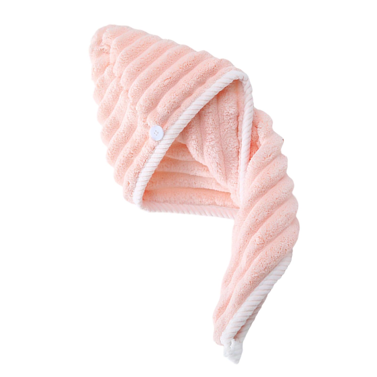 HDOYTXXM Thickened Dry Hair Caps Super Absorbent Quick Drying Corals Velvets Bathing Thickened Washcloth Bathroom Quick Dry Hair