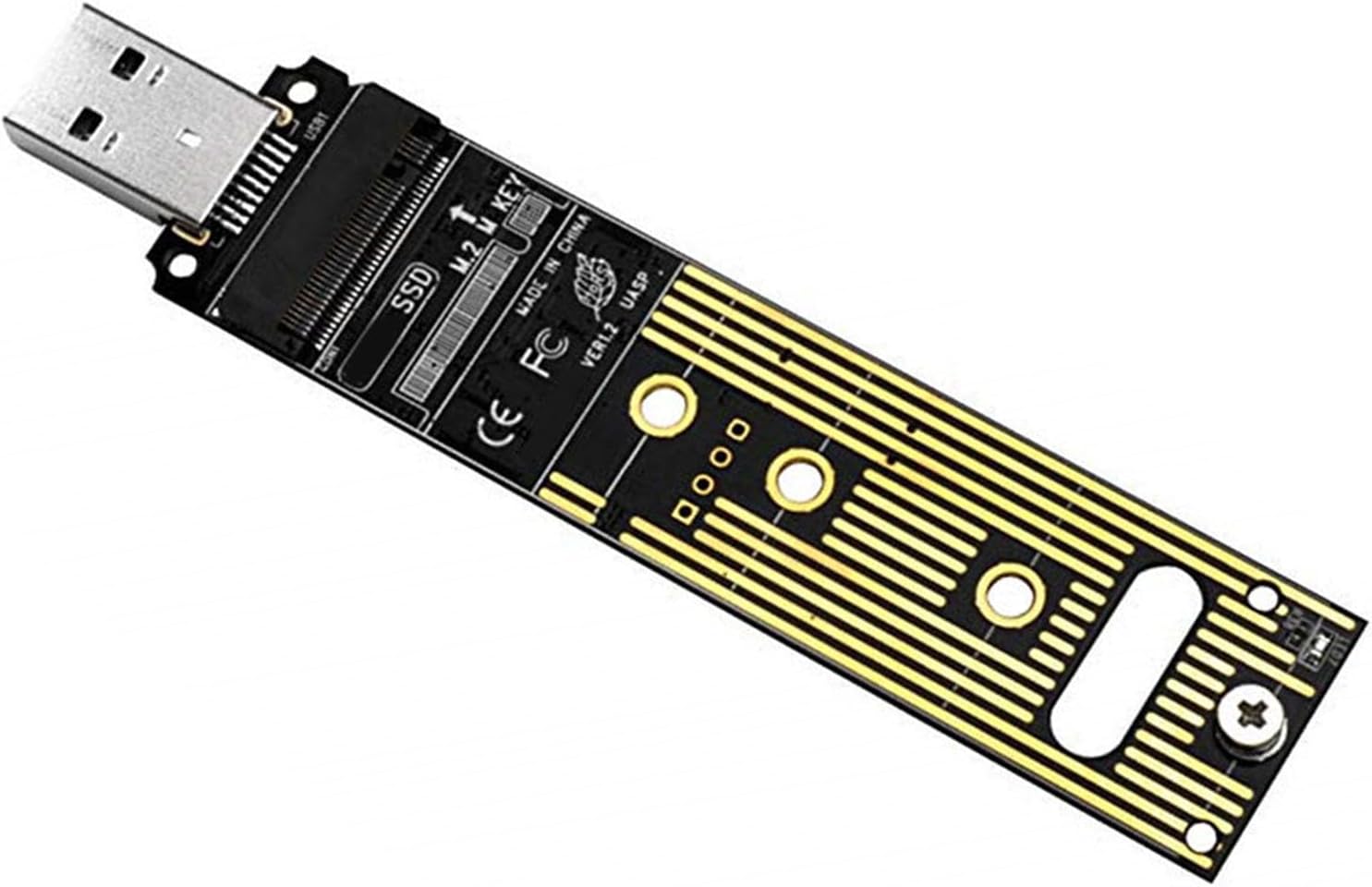 M2 to USB3.1 NVME Adapter Card Ultra Fast Plug and Play Portable SSD Converter Tool for External Storage and Data Backup