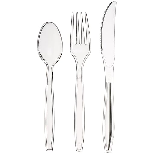 MockWares Basics Clear Plastic Cutlery Set 1800