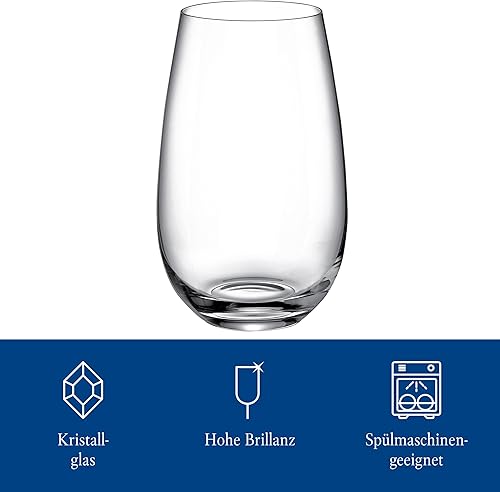 Miniatura 3 de Villeroy & Boch Entrée - Juego de 4 vasos de cristal, construcción apta para lavavajillas, capacidad de 20.75 onzas