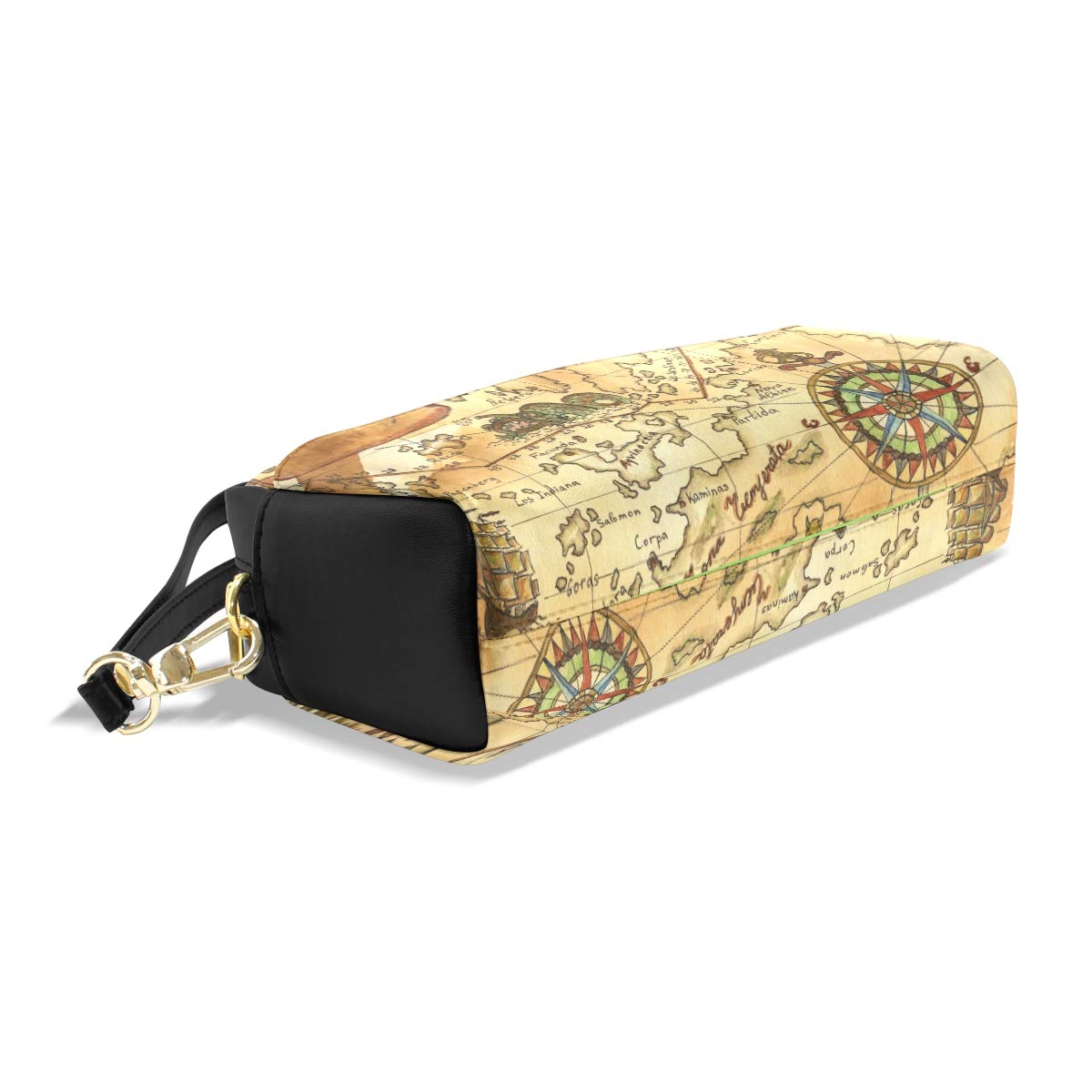 JGHHOUN - Trousse à Crayons En Cuir PVC Motif Vieux Bateau Pirate - Dimensions 21x5,5x6 Cm - Fermeture Éclair - Idéale École, Bureau, Voyage
