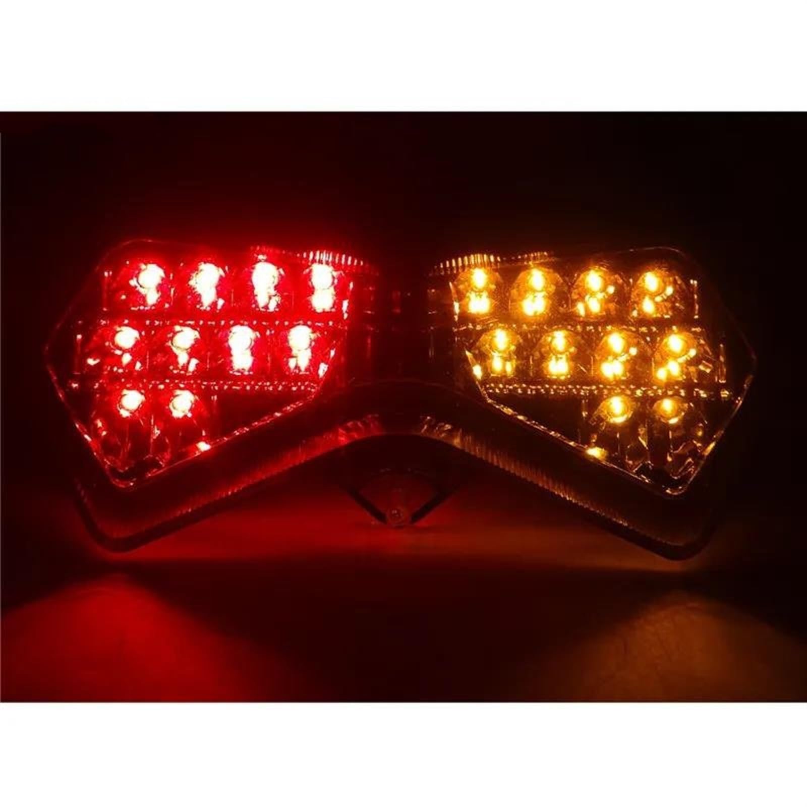 Feu Stop Clignotants De Moto Feu Arrière Intégré Clignotant Lampe pour K&awasaki pour Ninja ZX6R ZX-6R ZX6RR Z750S 2003 2004 Clignotants(Clair)