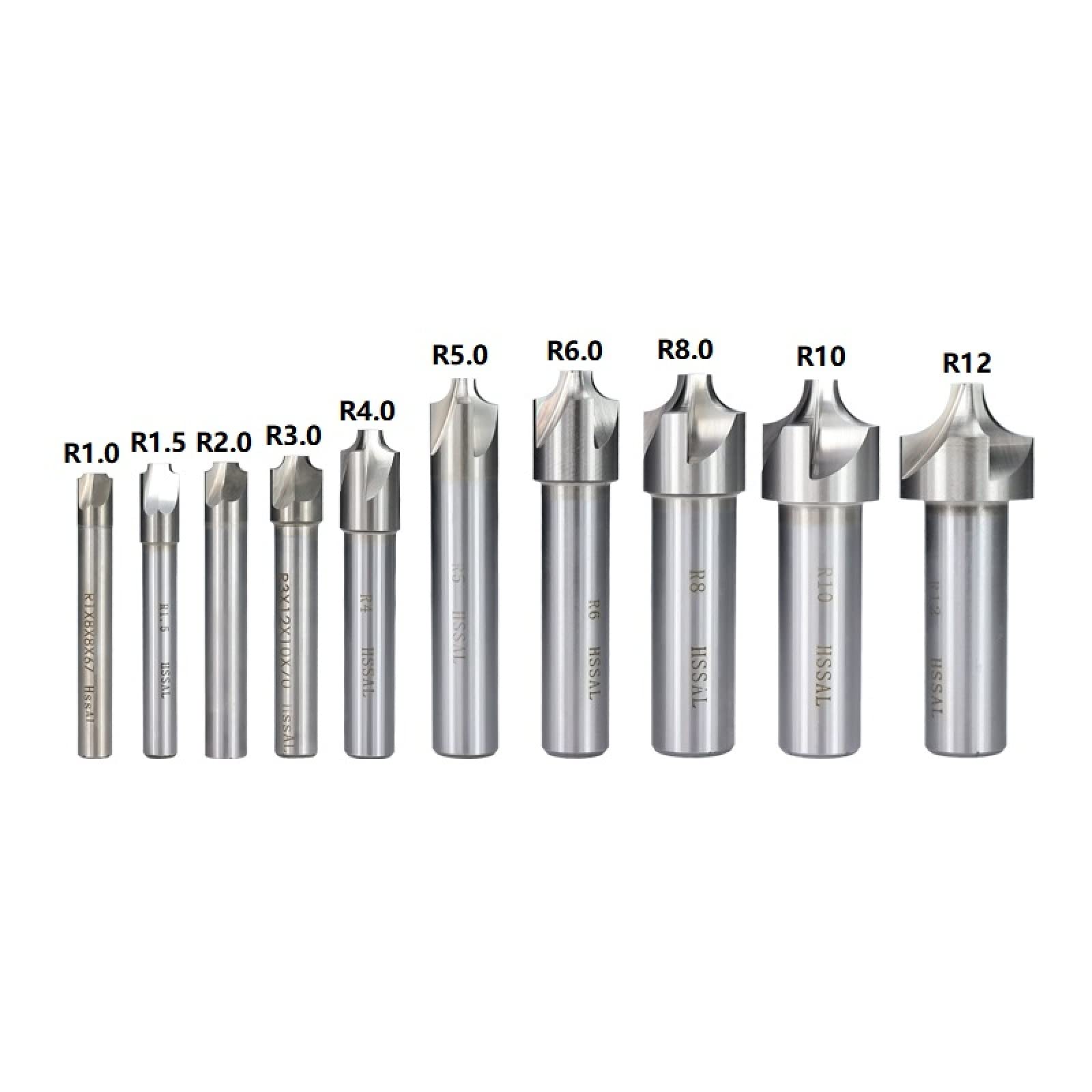 Trapano Bit Fresa per arrotondare gli angoli Fresa per raggio HSS Fresa per router CNC,R8.0