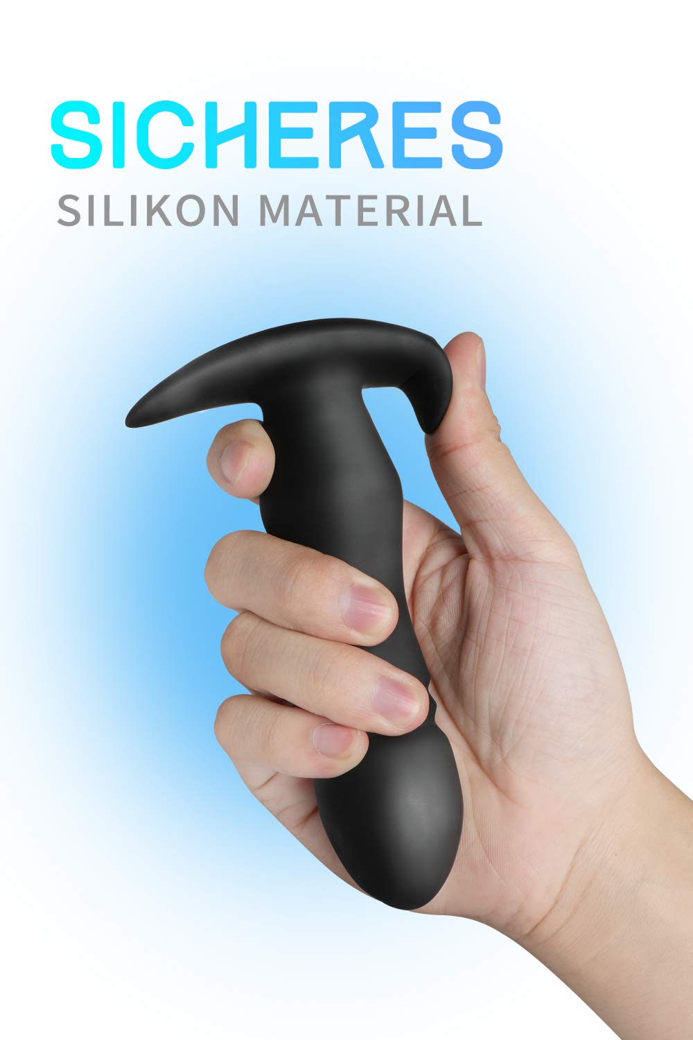 FIDECH Tapón anal de silicona suave con vibración, vibrador con 10 funciones de choque y modos de vibración, gran plug anal con mando a distancia, vibrador para ella, juguete sexual para parejas
