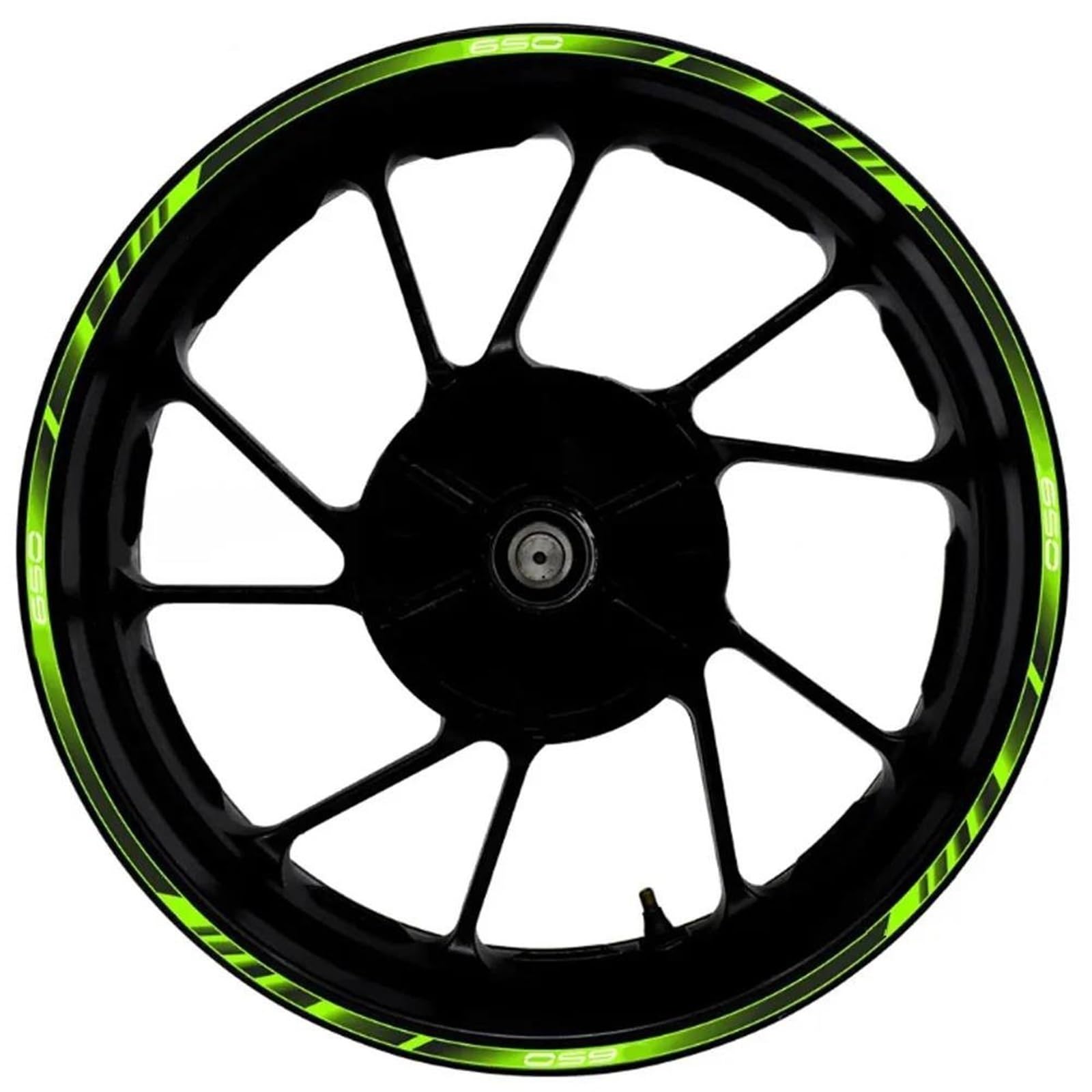 Hjkdsz Style 19 Motorcycle Accessories Wheel Stickers Reflective Rim Motorbike Waterproof Decals For Kawasaki For Ninja Z650 Z 650(Style 19)